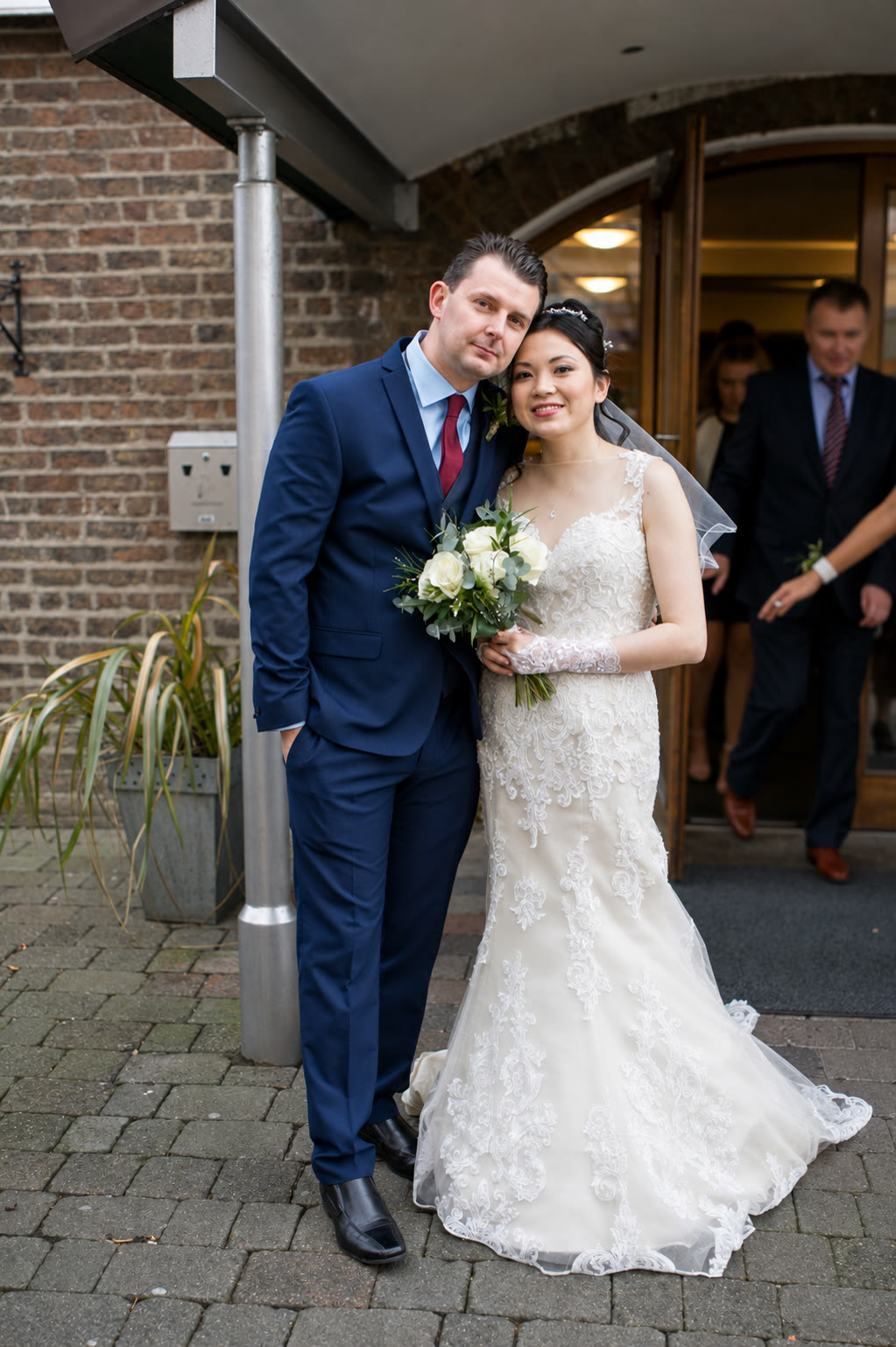 Paul and Cassy together on their wedding day